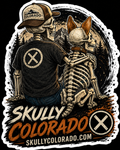 Skully Colorado — Skeleton & Dog — Sticker