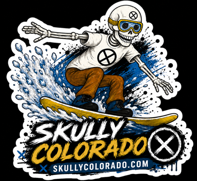 Skully Colorado — Snowboarder — Sticker